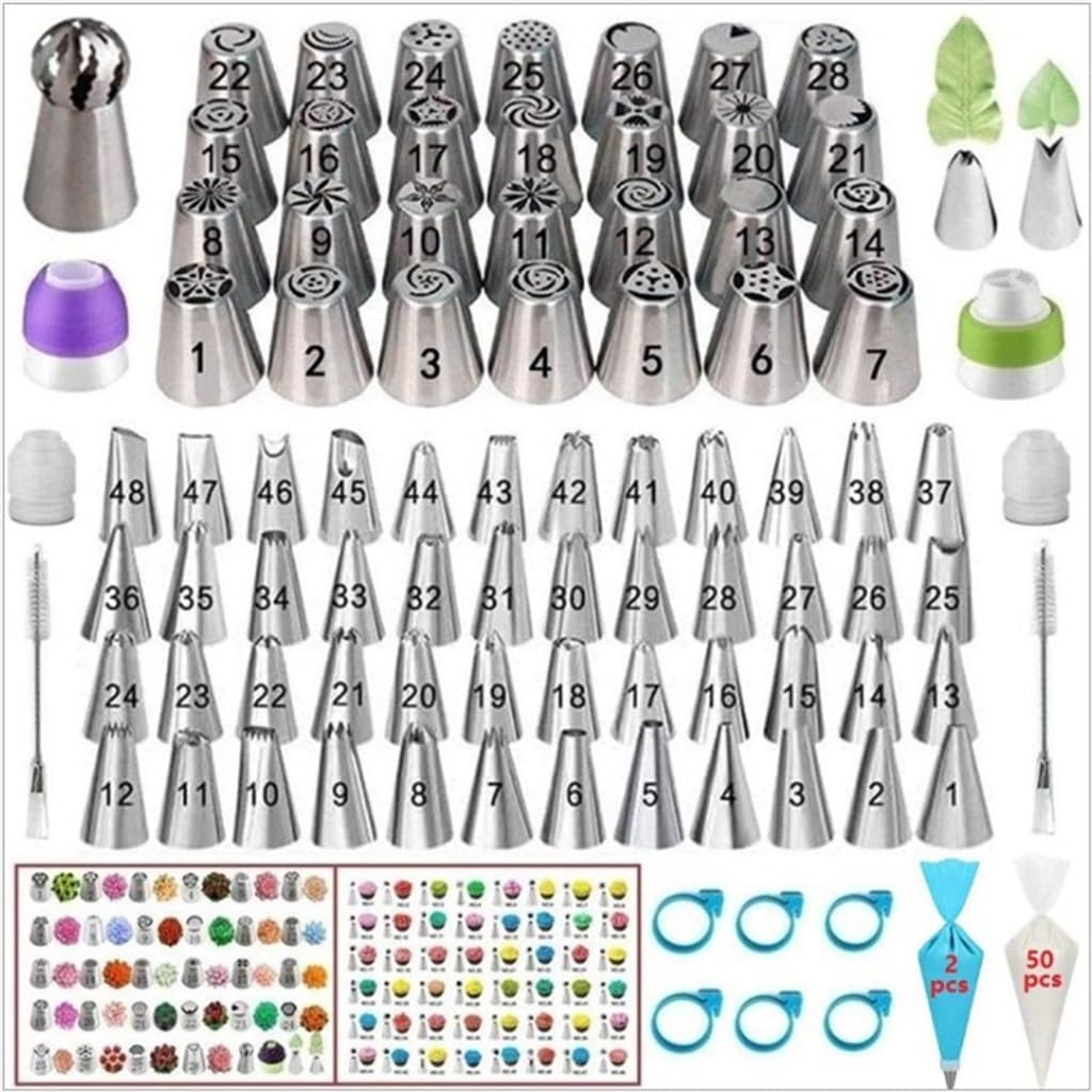 145-teiliges Set mit Blumenmund, Blättermund, Blumenmund und Blumentaschen