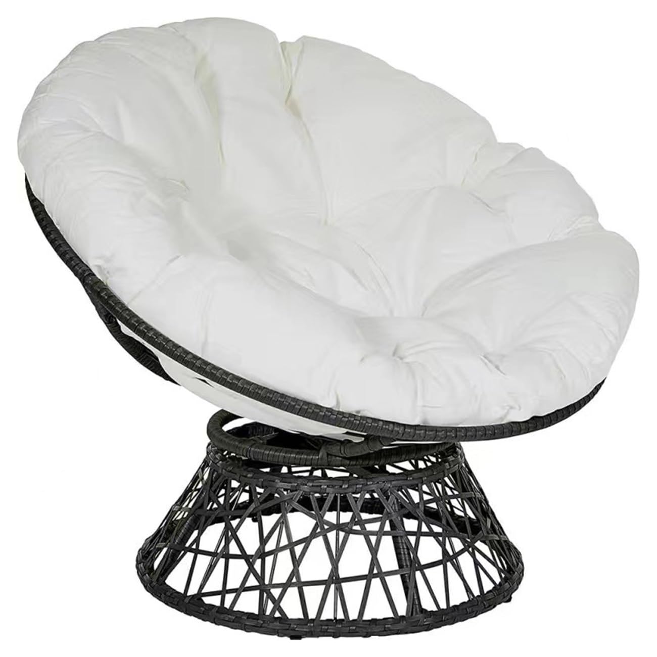 Coussin de Fauteuil Papasan siège Rond Polyvalent for Fauteuil Papasan, Coussin Fauteuil rotin, Rond Coussin de Chaise, Usage intérieur/extérieur(White,90cm)