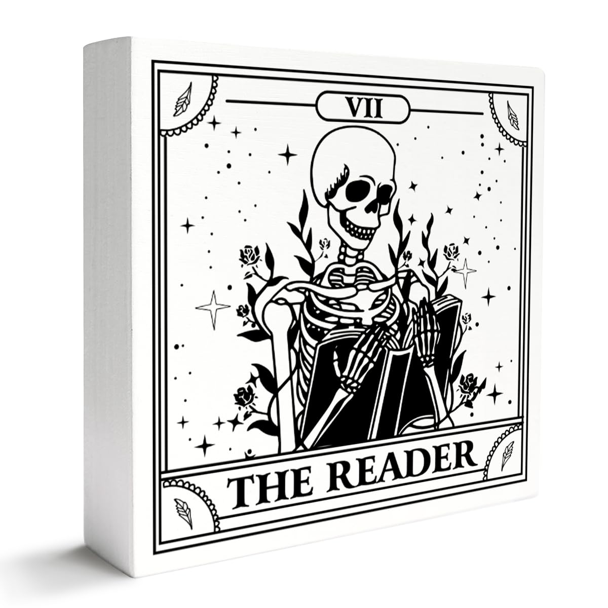 Book Lover Decor Wooden Box Sign Reader Bookworm Bookish Tarot Desk Decoration Home Bedroom Office Bookshelf Decor Book