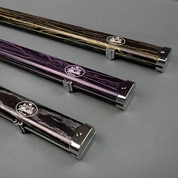Woodgrain Design 1 Piece Luxury Metal Snooker & Pool Cue Case | Holds 2x 1 Piece Cue, Foam Interior for Added Protection, Durable Aluminium Body