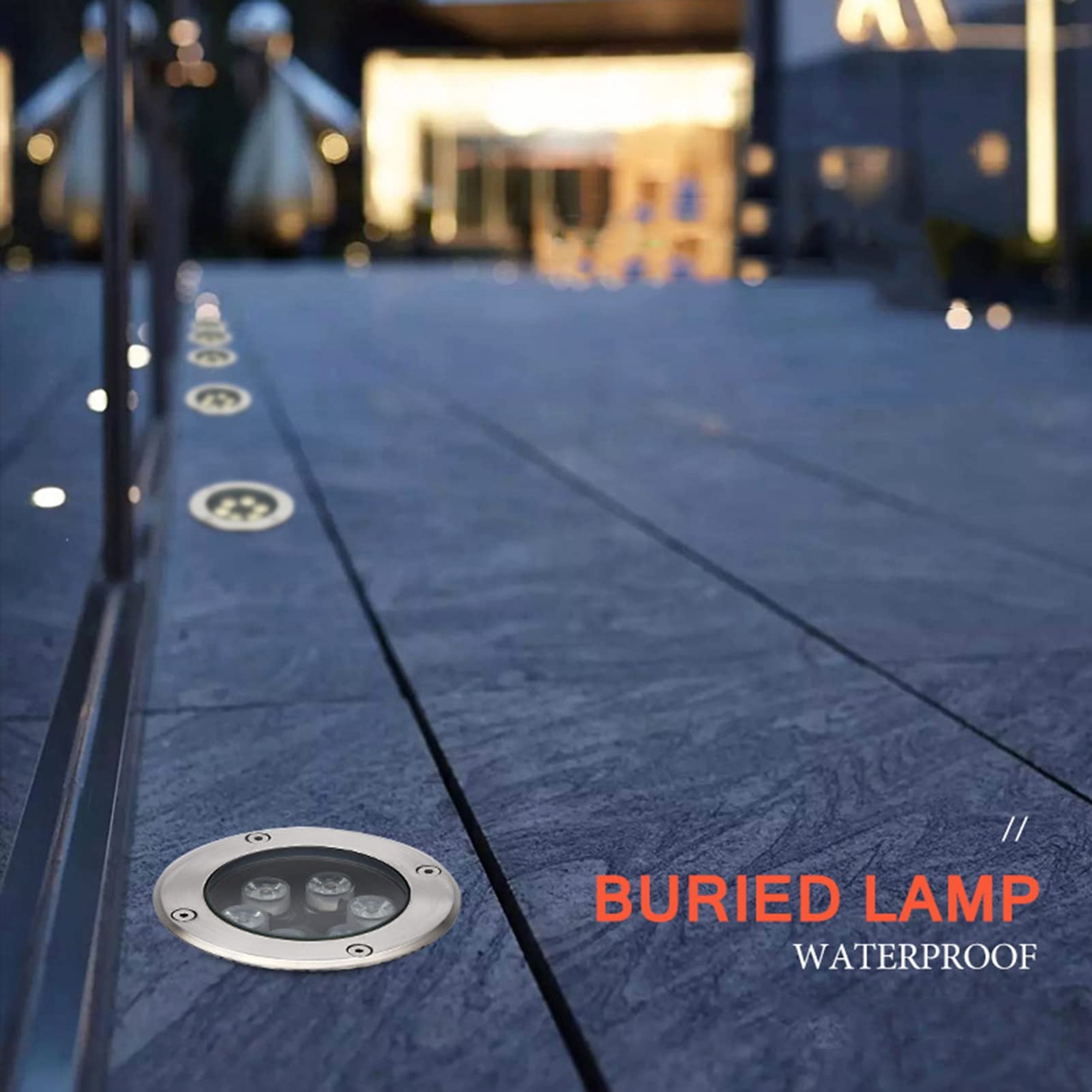 INDARUN WiFi Lámpara de suelo Foco empotrable - Luz RGBW (RGB+Blanco cálido) impermeable IP67 31mm-iluminación para terraza, patio, camino, pared, jardín, decoración, interior y exterior, 20 piezas