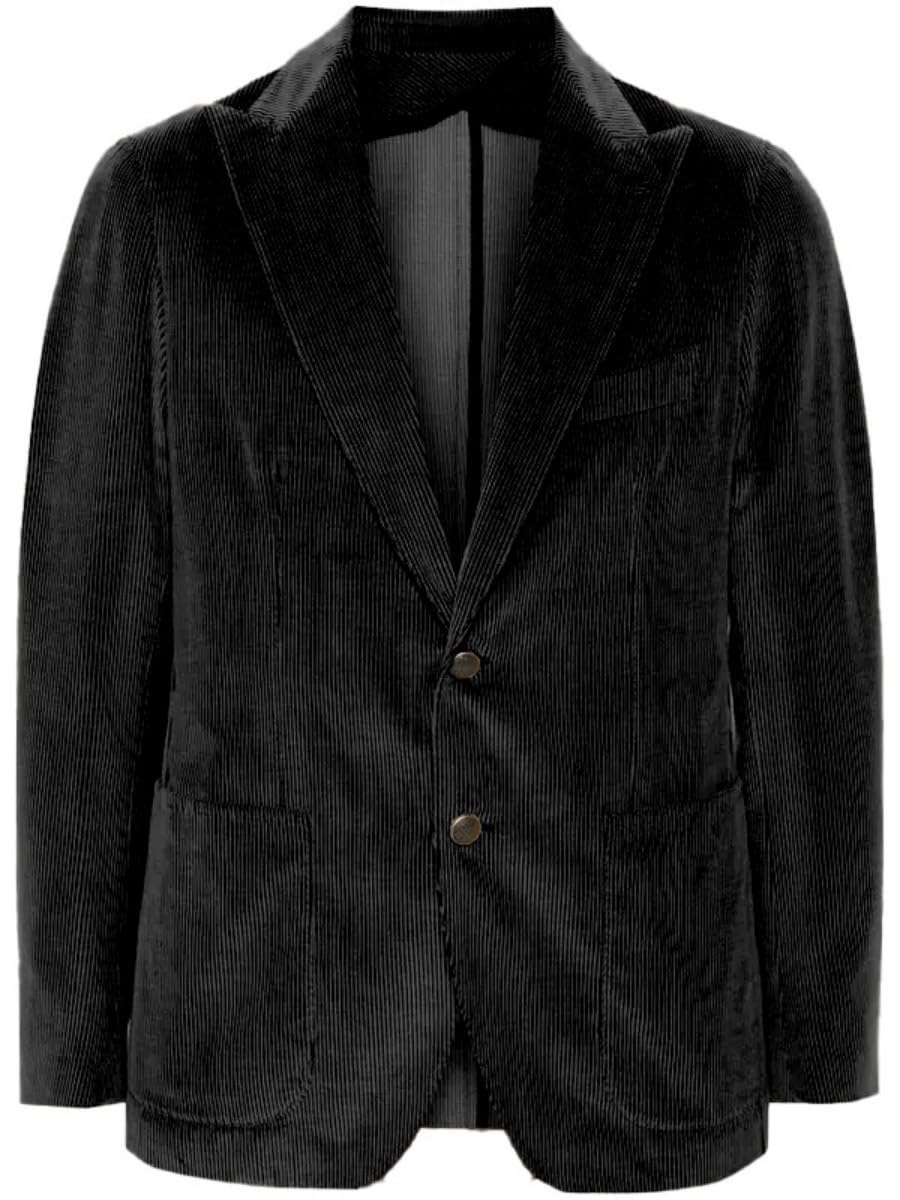 Blazer en velours côtelé pour homme - Coupe ajustée - Veste de costume formelle - Classique - Robe de mariage - Blazers de smoking