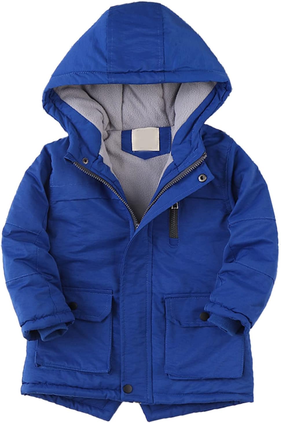Kids Boys Girls Winter Thicken Fashion Coat Solid Hooded Jacket Toddler Windproof Thick Warm Down for (Wine, 5-6 Years)