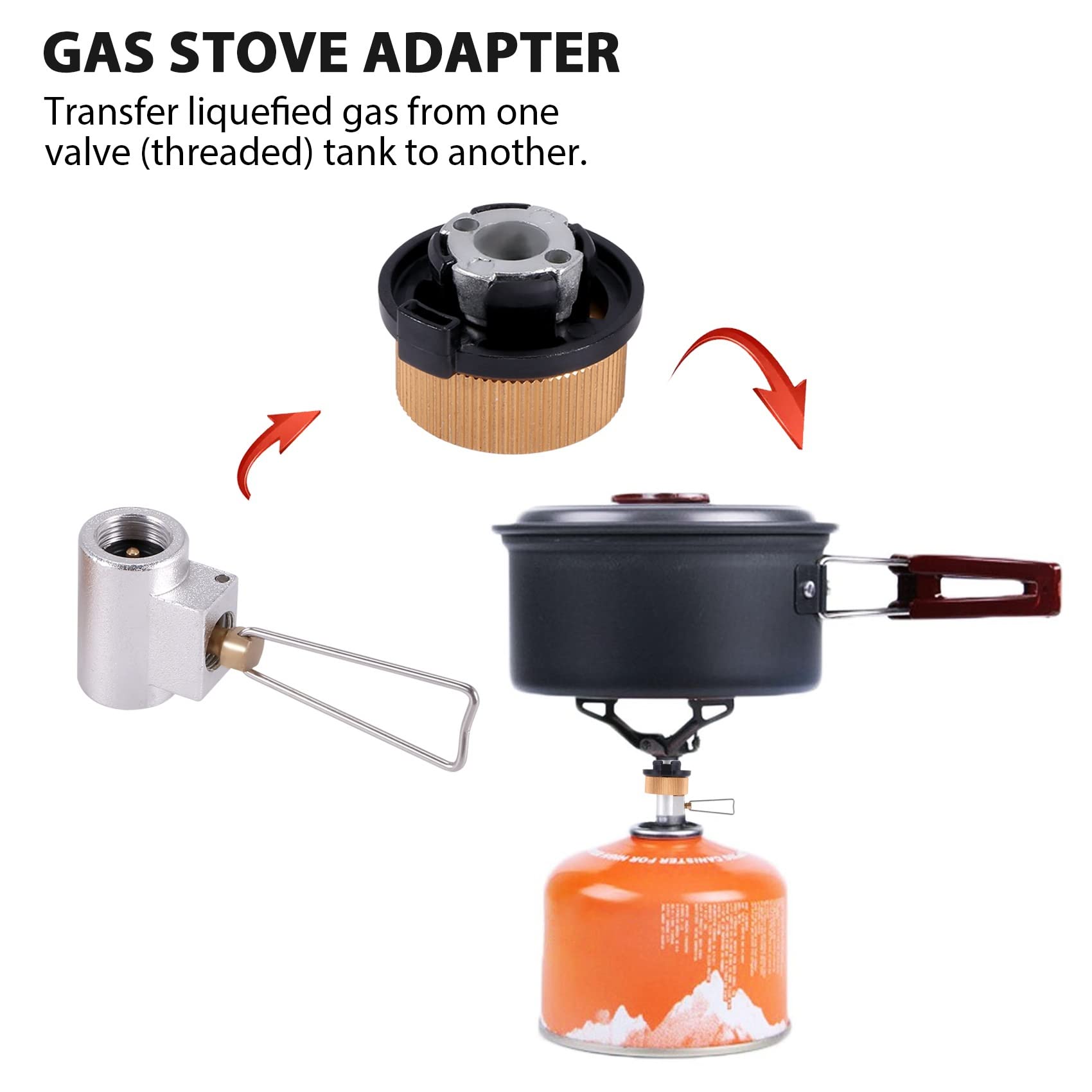 Vanne De Réchaud à Gaz Camping : Compatible Avec La Plupart Des Bouteilles, En Cuivre Et Alliage Alu, Facile à Installer