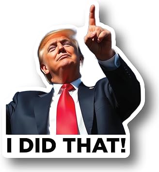 I Did That Tariff Donald Trump Meme Sticker Outdoor Waterproof Sticker Pack - 100 Die Cut Decals Political Humor