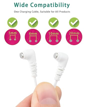 Fast Magnetic Charger Cord for Rose and Most Magnetic Massagers DC Charging Cable with 2-Magnet Connector