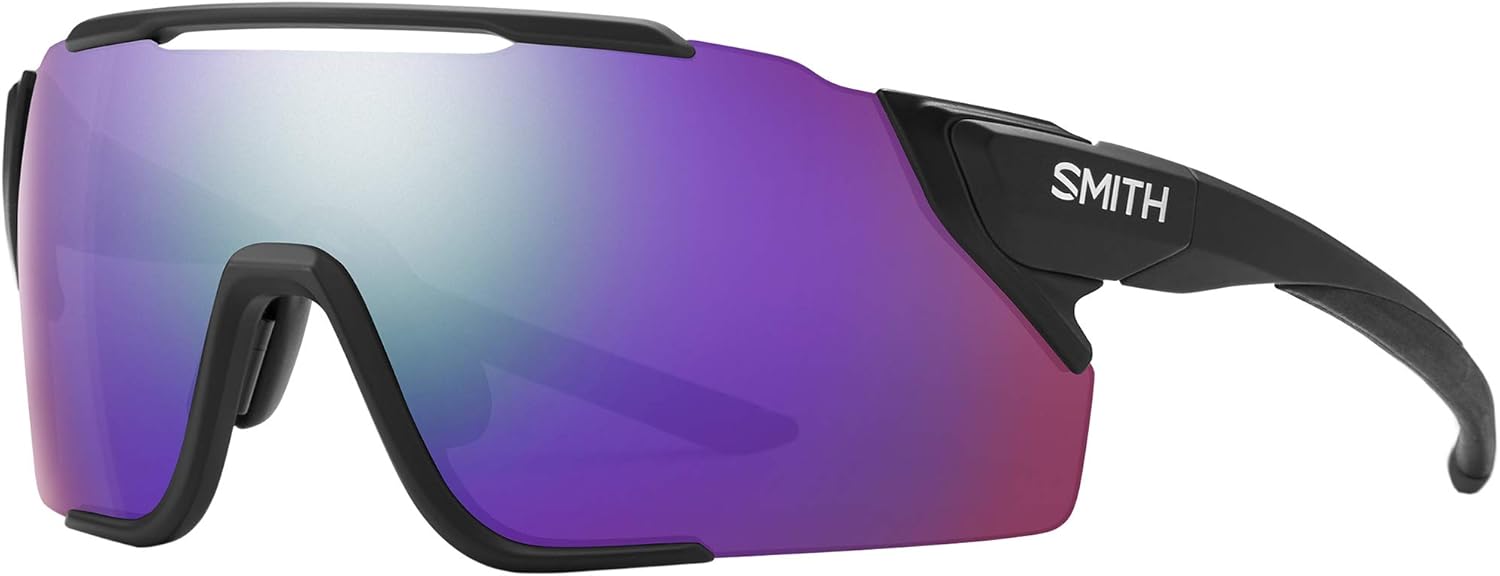 Smith Attack MAG MTB Sunglasses Matte Black/ChromaPop Violet Mirror