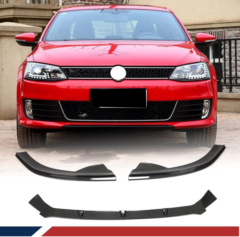 Real Carbon Fiber Front Bumper Lip for VW Jetta MK6 GLI Sedan 4-Door 2013-2015 Front Lip Spoiler Body Kit Factory Outlet