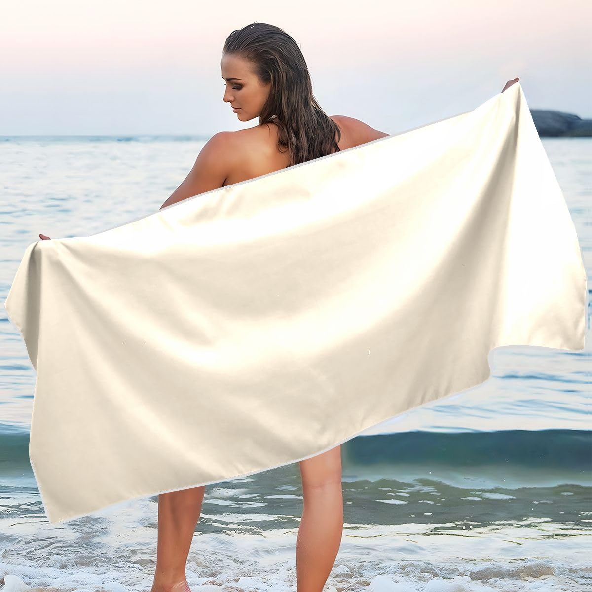 Amazon.com: CHIFIGNO Papaya Whip Large Beach Towel Oversized 71