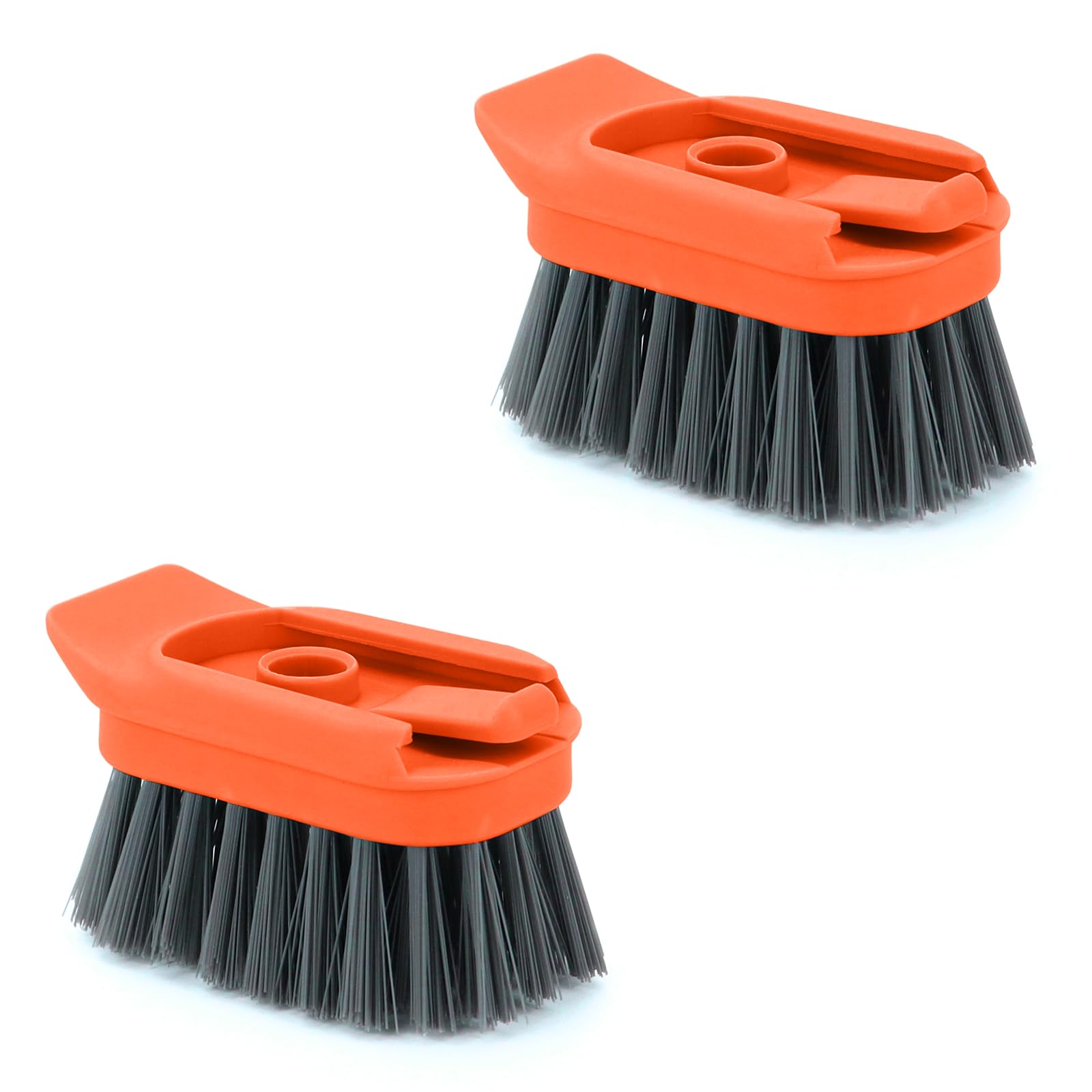 DAPOWER Dish Brush Refill Head, Replaceable Nylon Bristles Brush Heads - 2 Pack (Orange)