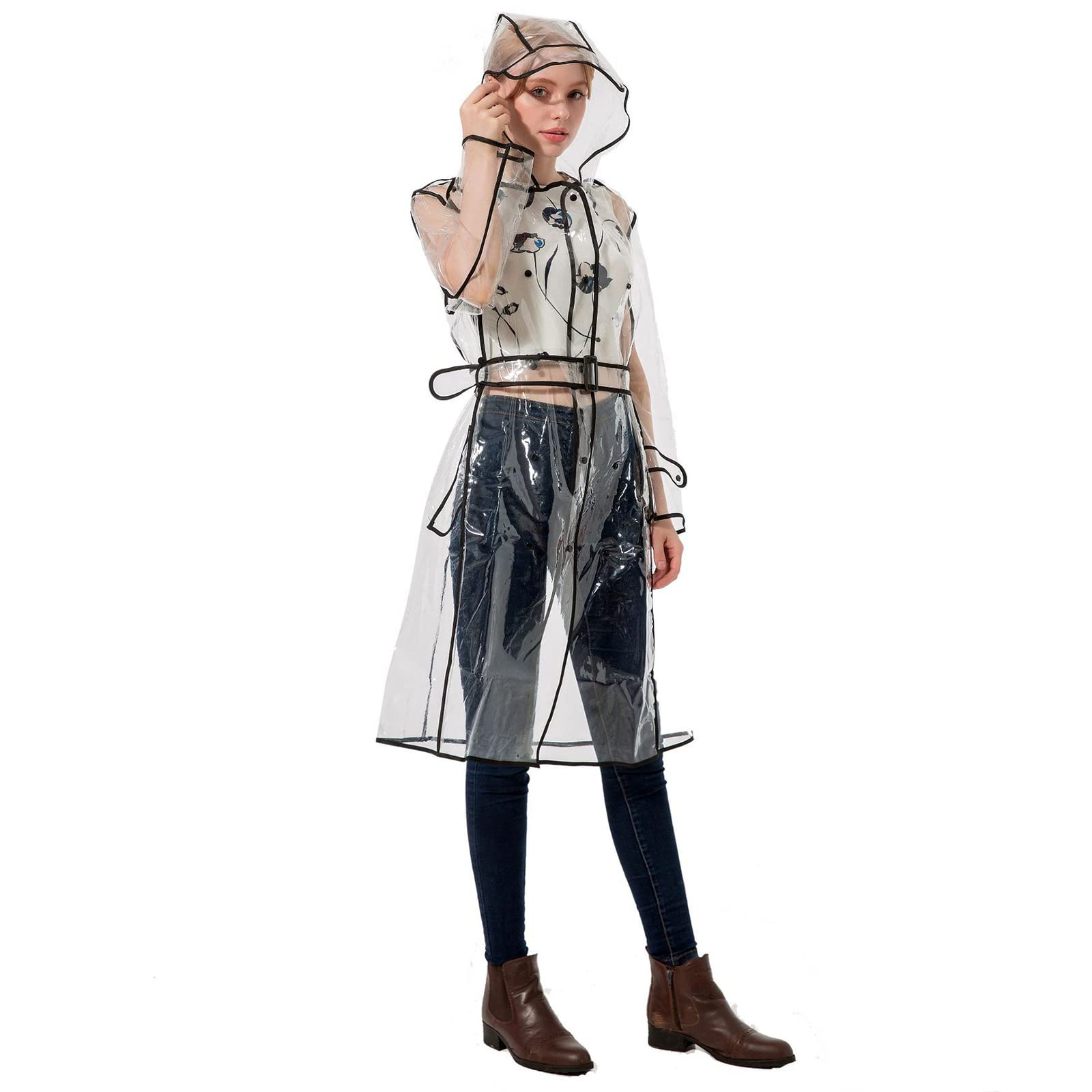 2 Poncho Impermeabili In EVA Riutilizzabili - Unisex, Portatili, Per Uomo E Donna, Anti-pioggia - Foto 5