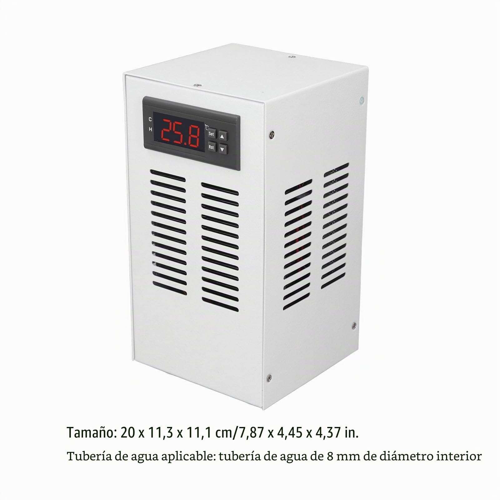 Enfriador de Acuario, Enfriador de Agua Hidropónico Pequeño y Silencioso de 5,28 Gal/20 L, de Refrigeración de Tanque de Peces Doméstico para Agua de Mar y Agua Dulce