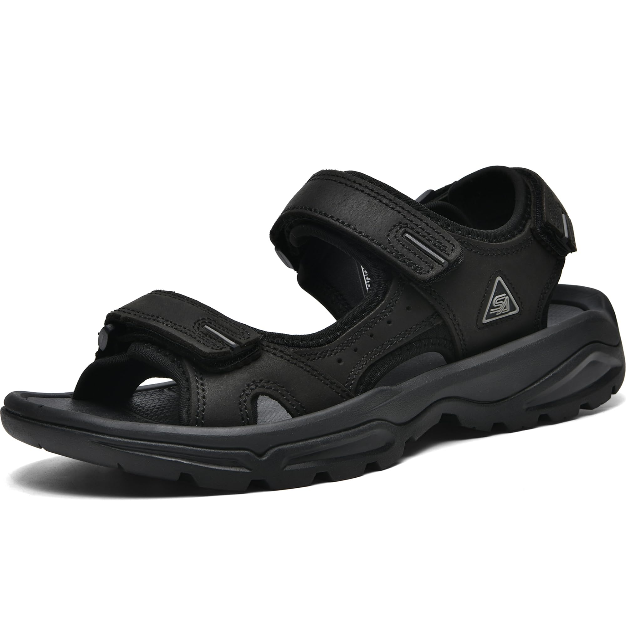 Men's Leather Athletic Sandals Hiking Shoes EVA Cushion Foam Midsole With Arch support Rugged Durabrasion Rubber Outsole — view 9