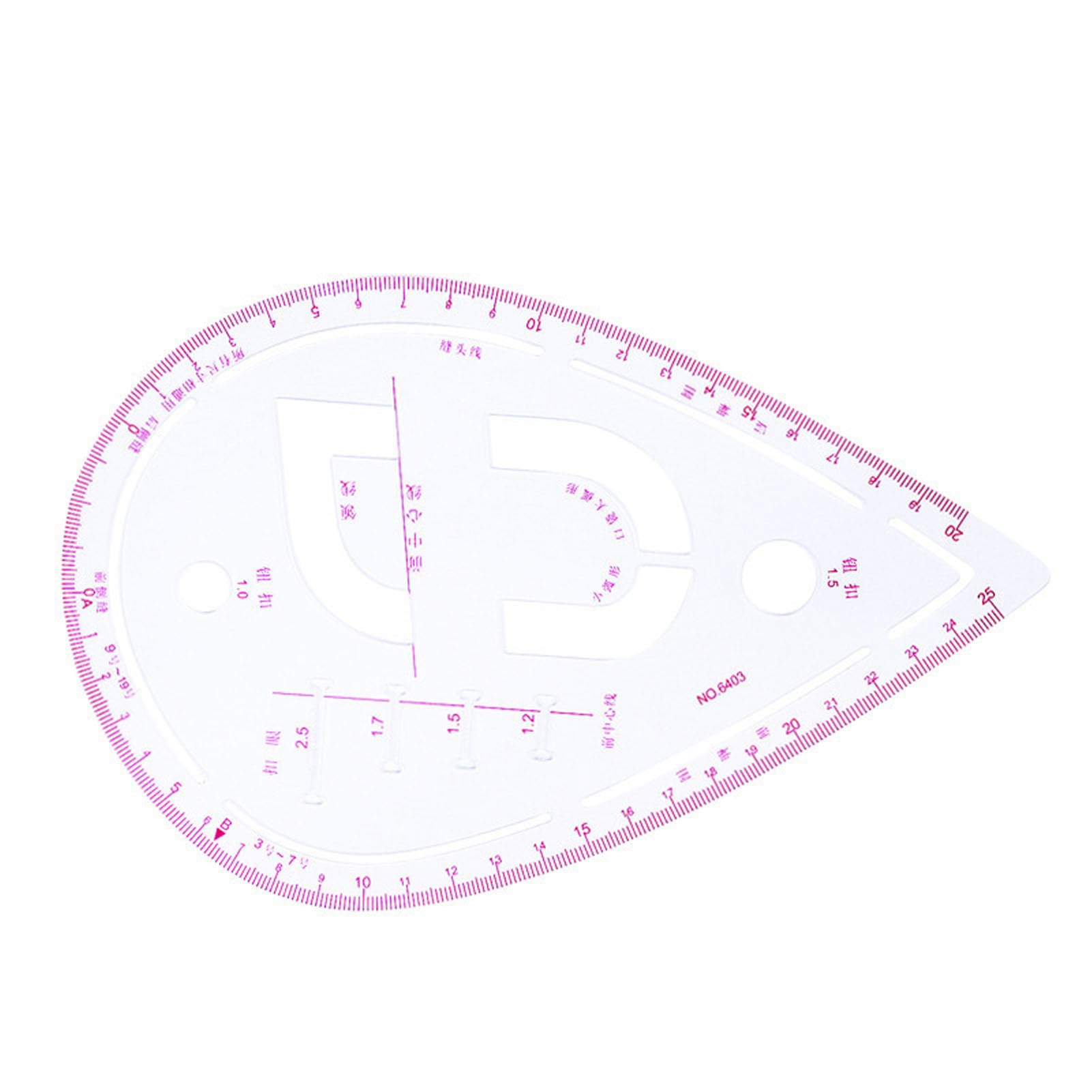 7 righelli da cucito per tagliare tessuti, Regle de Couture, modelli di cucito per principianti, strumenti completi ad alta precisione, set di righelli da cucito con scala