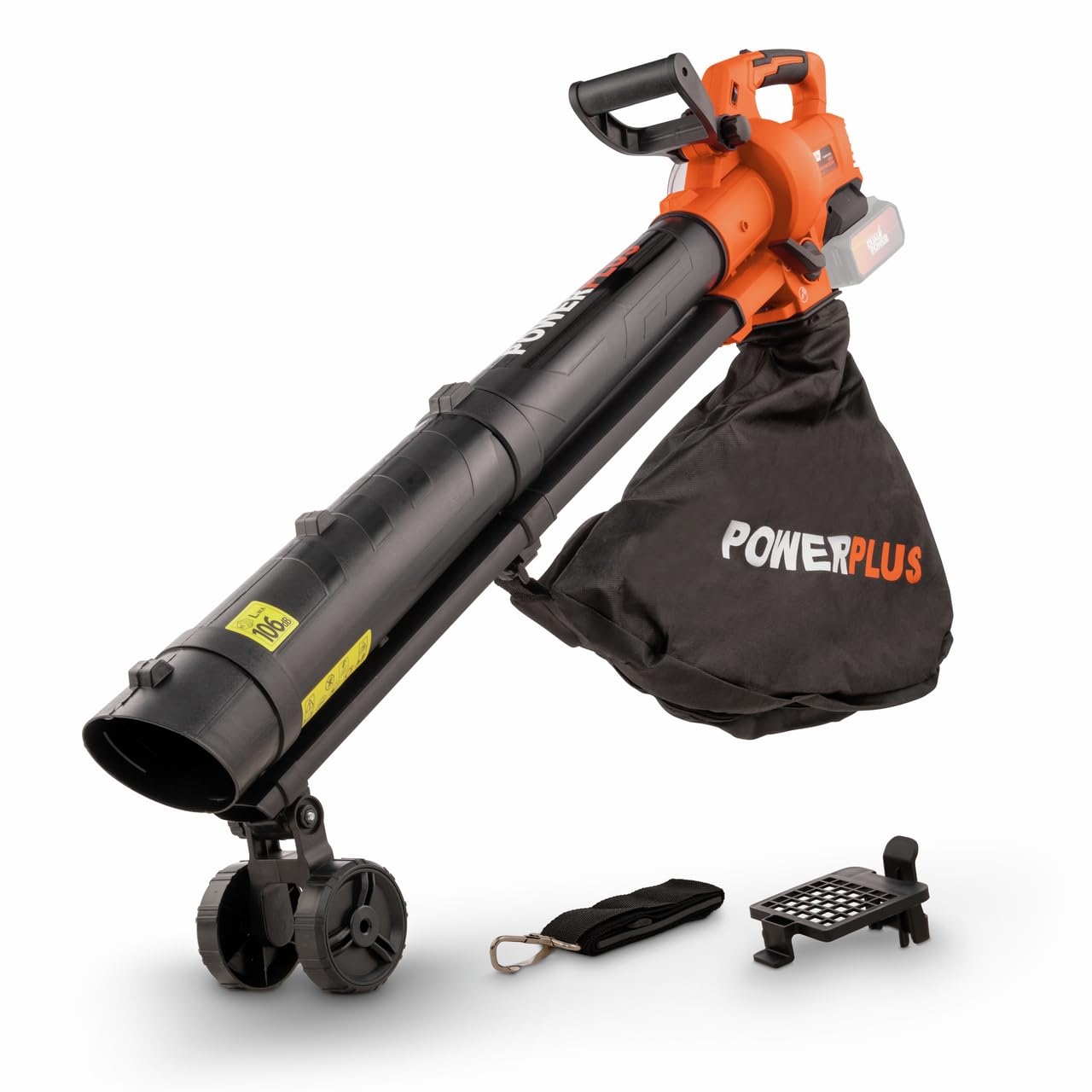 POWER plus - Soffiatore a batteria Dual Power POWDPG75270-40 V, 3 in 1: triturazione, bolle e aspirazione, velocità massima dell'aria di 210 km/h, senza batteria e caricatore