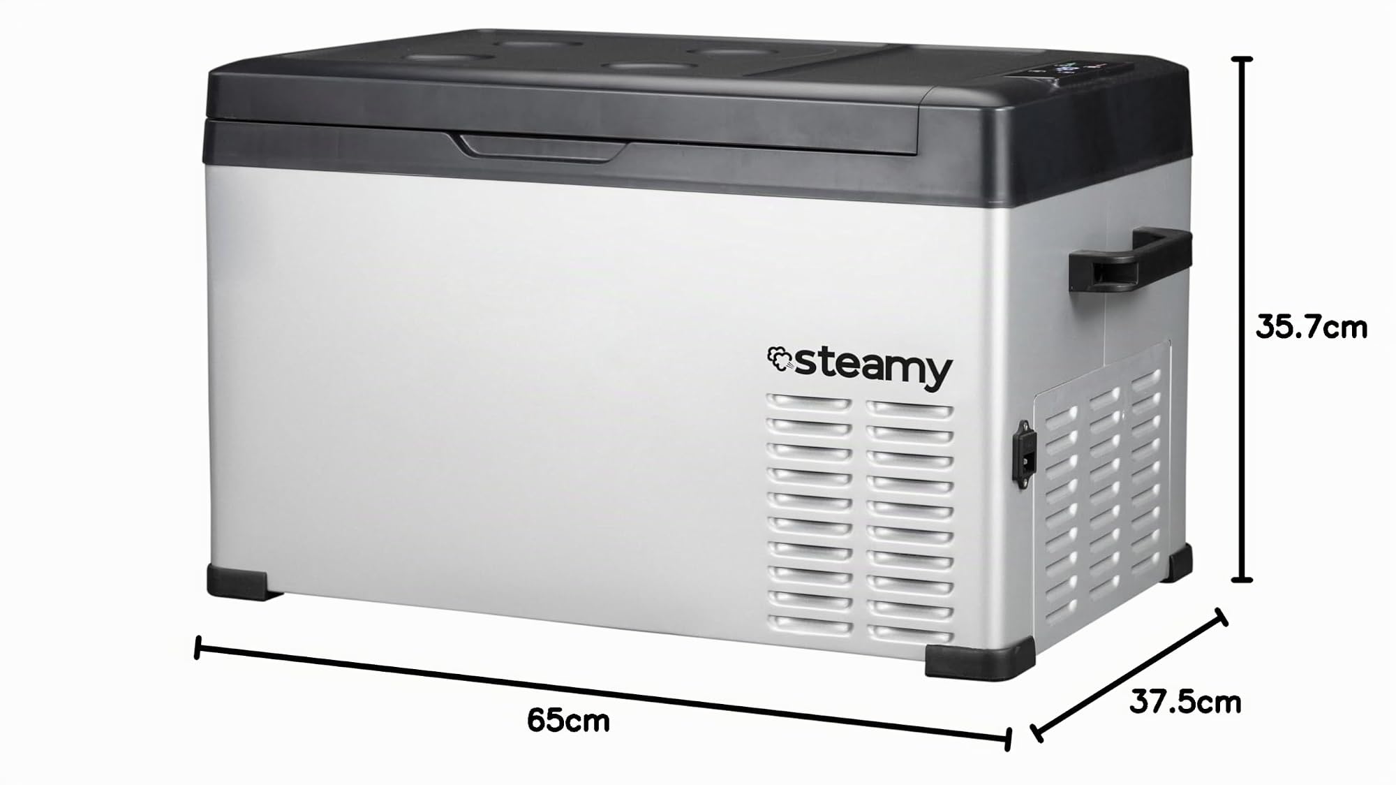 Steamy-E Single Zone 30, Glacière à compresseur électrique, 27 litres, 12 V/230 V, pour Refroidir et Congeler, idéale pour le Camping