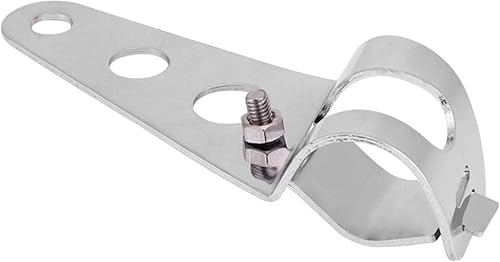 Miniatura 2 de - Soporte para faros delanteros de motocicleta, 2 soportes de montaje de faros Horquilla Racer 1.102 in-1.339 in (Plata)