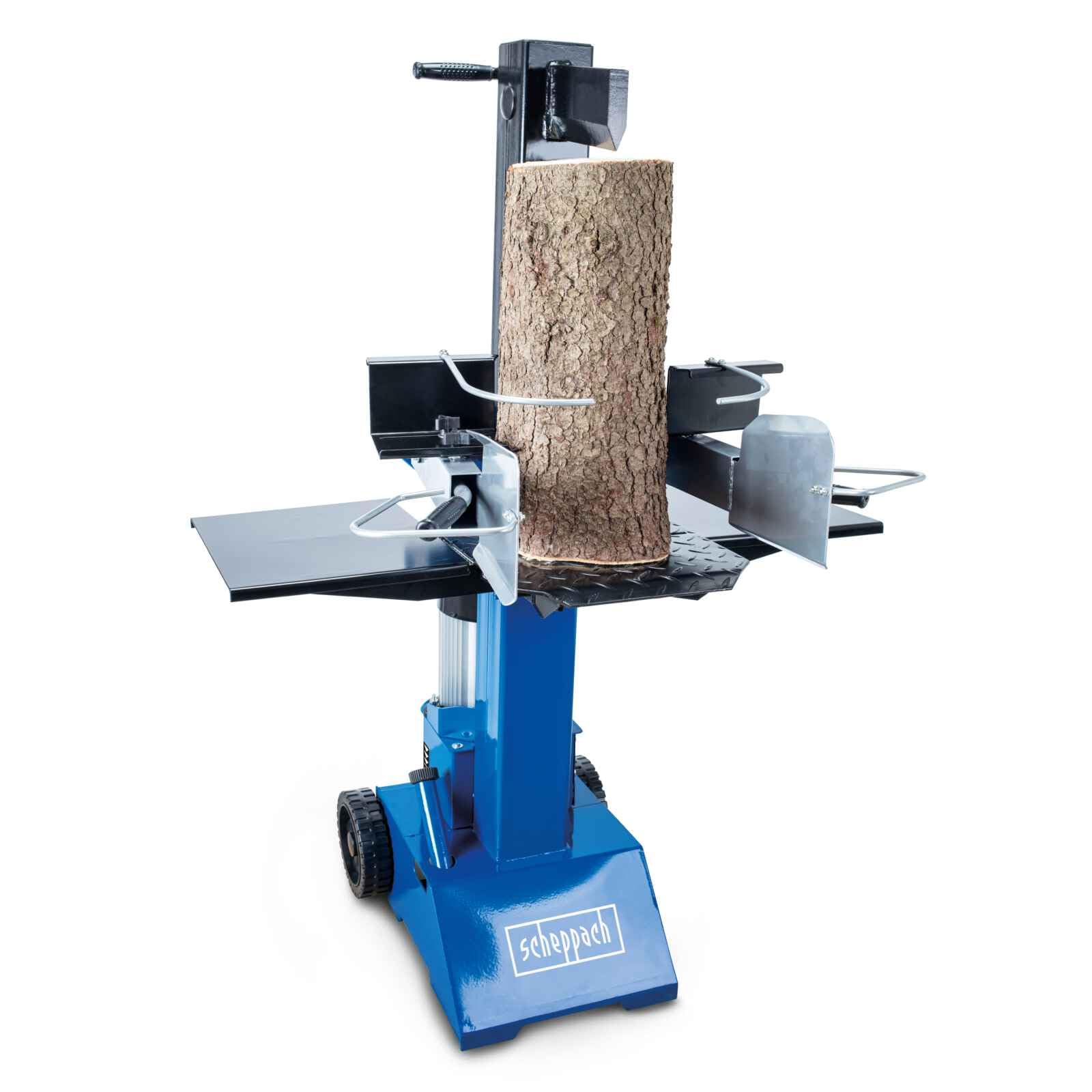 Scheppach Holzspalter stehend HL810 | 8 Tonnen Spaltkraft | 230V 3000W | 550mm Spaltgutlänge | 300mm Spaltgutdurchmesser | Hydraulikspalter Brennholzspalter Kurzholzspalter mit Fahrvorrichtung
