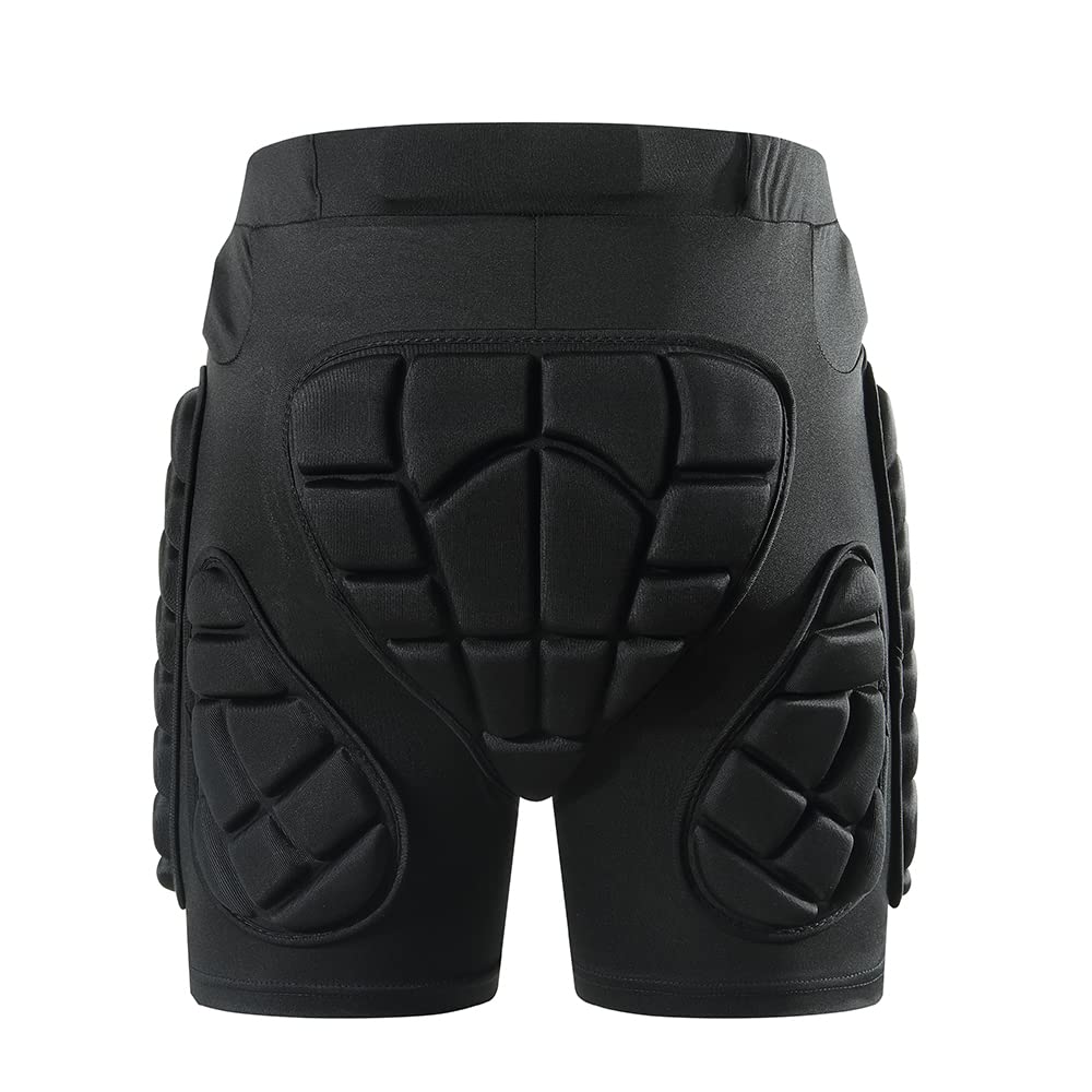 WOSAWE Pantalones cortos acolchados en 3D, para jóvenes/adultos, EVA, cadera, coxis, equipo de protección para snowboard, esquí, ciclismo, ciclismo, hockey, rodillo