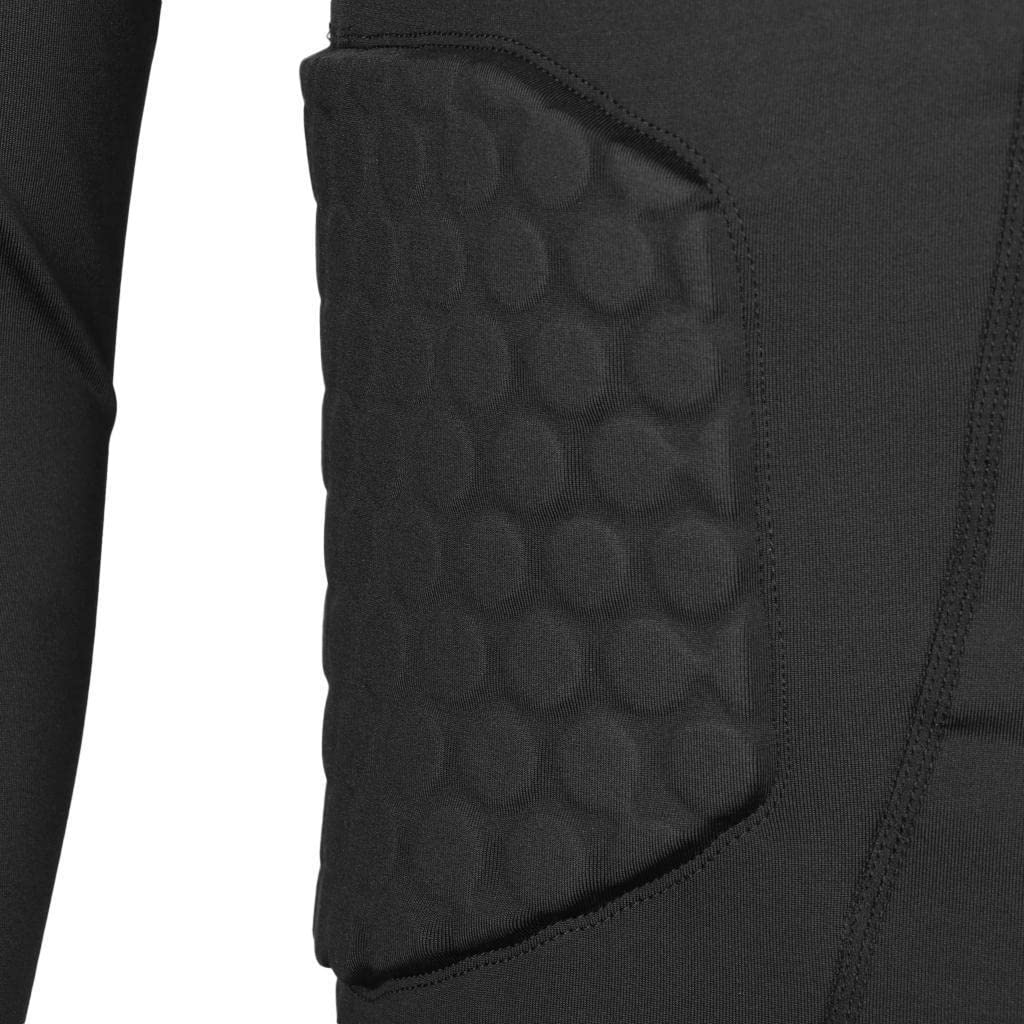 Camiseta de Compresión Deportiva para Hombre Protección Acolchada en Hombros Pecho y Cintura Tejido Elástico y Transpirable Adecuada para Ciclismo