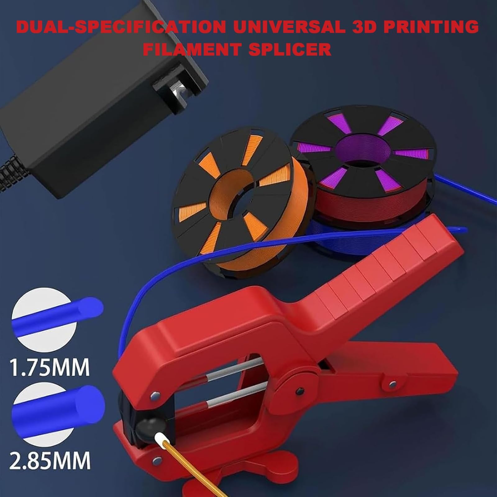 Narzędzie do spawarki filamentu do drukowania 3D, materiały eksploatacyjne do druku 3D (najwyższy 240°) do filamentu 1,75 mm i 2,85 mm, naprawa ogrzewania przestrzennego 360° uszkodzone włókna do PLA