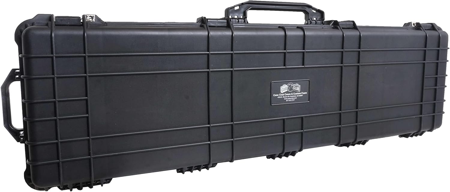 Case Club Pre-Cut Waterproof 2 Rifle Case. Fits a Precision and a Standard. Comes with a Small Waterproof Box and Silica Gel to Help Prevent Rust