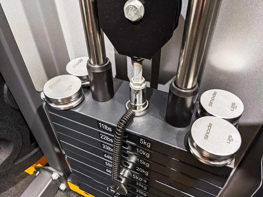 SNODE AD85 verstelbare dumbbell set 40 kg (paar) met extra platen van 10 kg, compact design, snelle aanpassing, gietijzeren platen, ijzeren snijder, antislip metalen handvat, geavanceerde