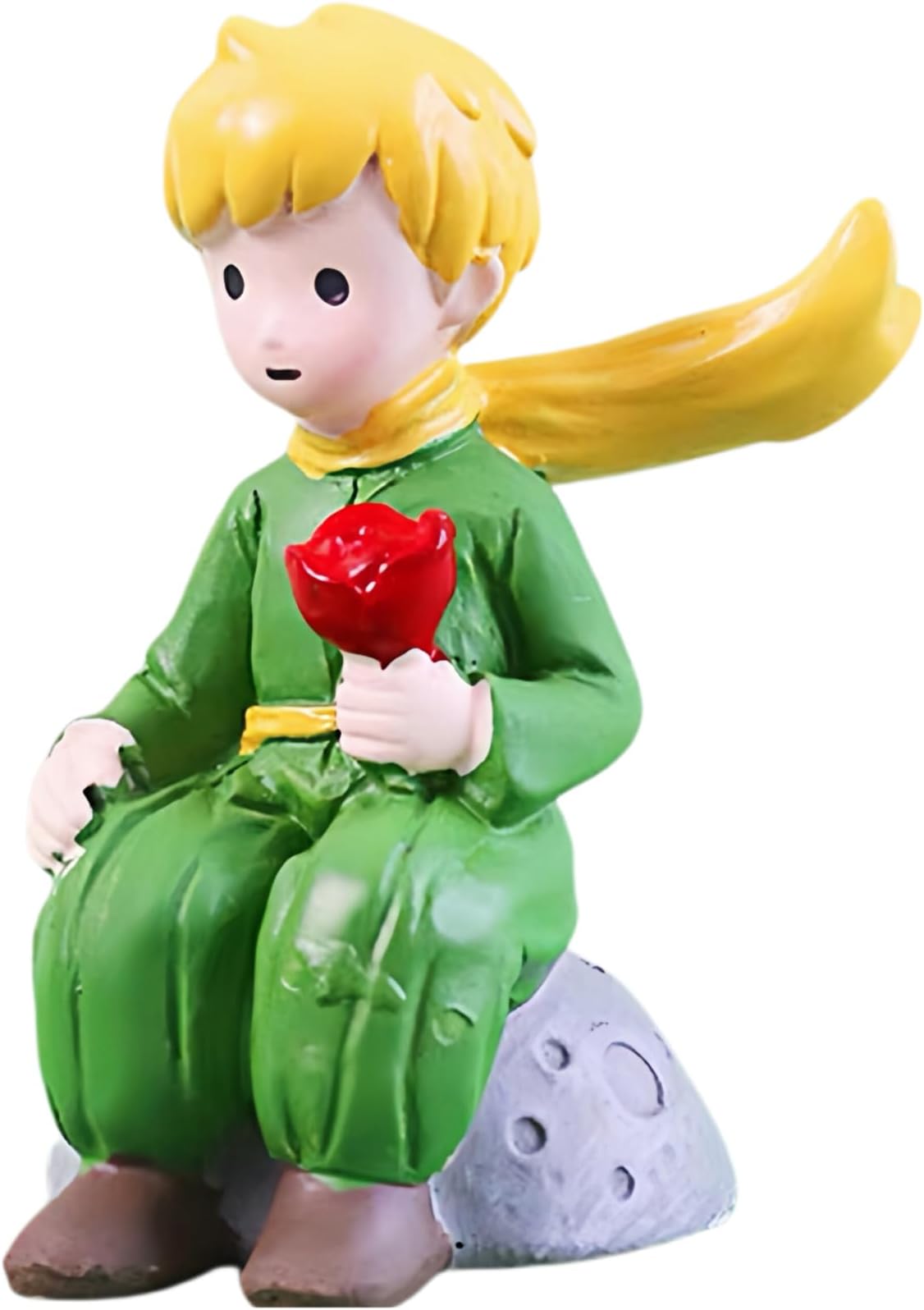 Cute Prince Sit On Planet Statues for Car Dashboard Decorations Accessories Interior, Cool Anime Action Figures for Car Dash Board Decor Birthday Cake Toppers Decoration Home Women Christmas Ornaments