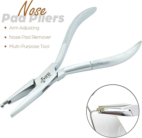 Miniatura 2 de Spire Alicates de ajuste de brazo para la nariz, montura de anteojos, removedor de almohadillas de nariz, herramienta óptica multiusos para
