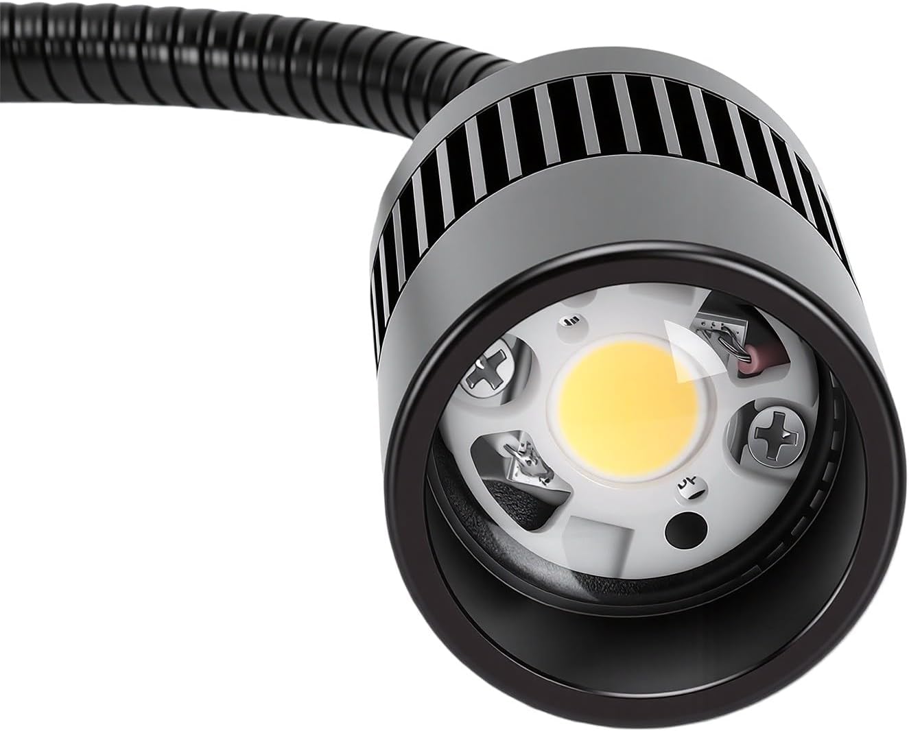 5W LED Industrial Work Light with Strong Magnetic Base, 15.75-Inch Flexible Gooseneck Machine Lamp with Adjustable Focus, Dual Voltage 110V-220V for CNC, Lathe, Workbench (USA Plug)