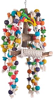 HappyBird | Papageienspielzeug Giant Fun großes Spielzeug für Papageie, Knabberfreude für Großvögel, hochwertiges Spielzeug für Vögel | ca. 39 x 23 x 78 cm