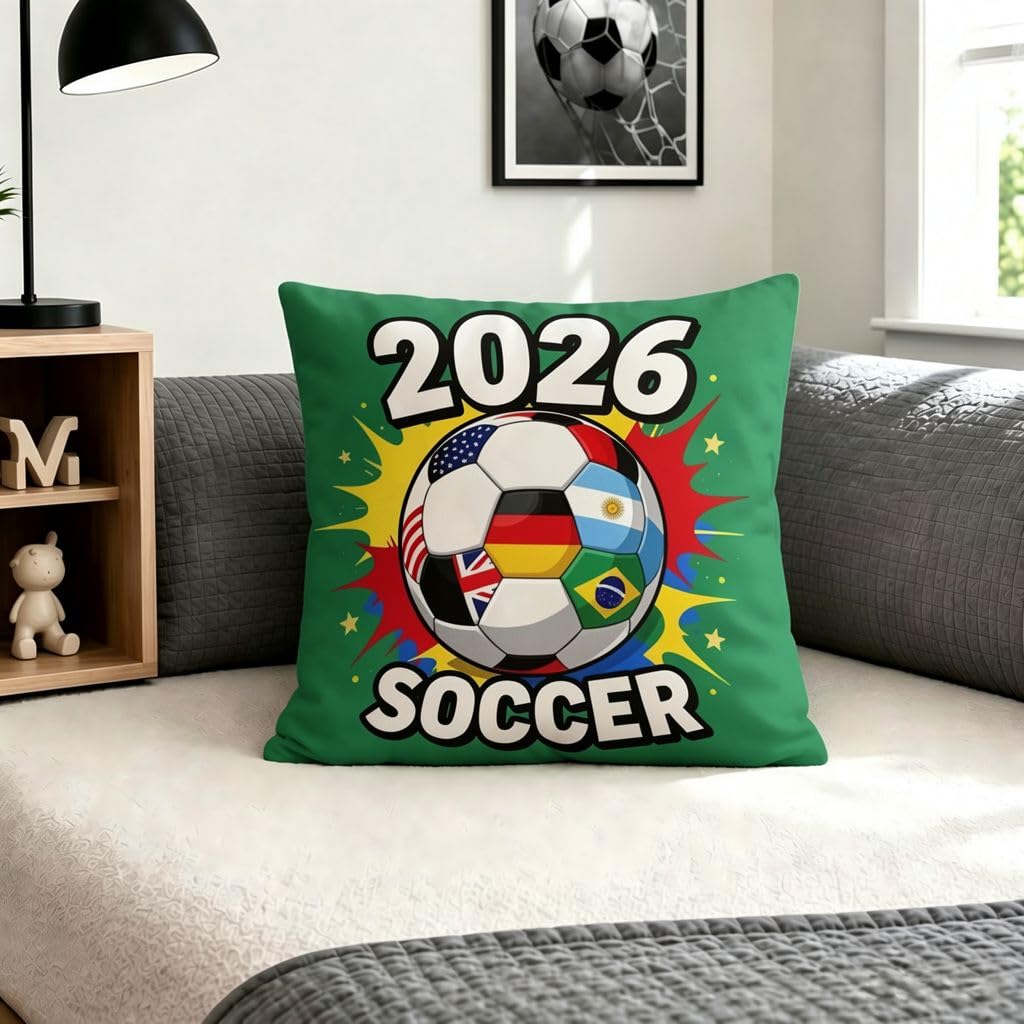 International Soccer Boho Pillow Covers -24x24