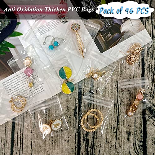 Linglingo Transparent Jewelry Storage Book With Zipper Pockets Portable Earring Organizer Travel Bag Display Case Box For Rings, Necklace, Bracelets, Stud #TOP4