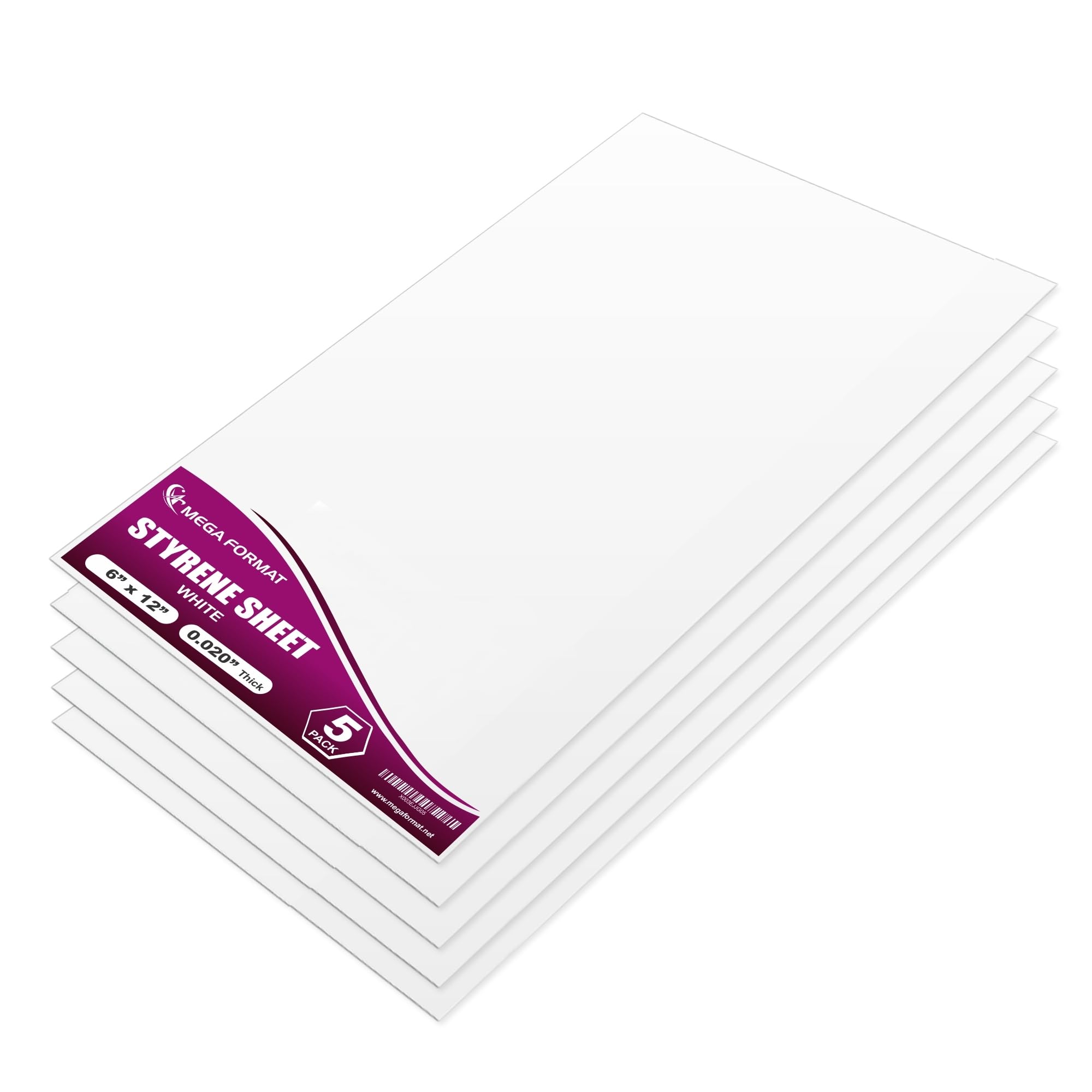 White Polystyrene Sheets - Craft & Display Plastic -10