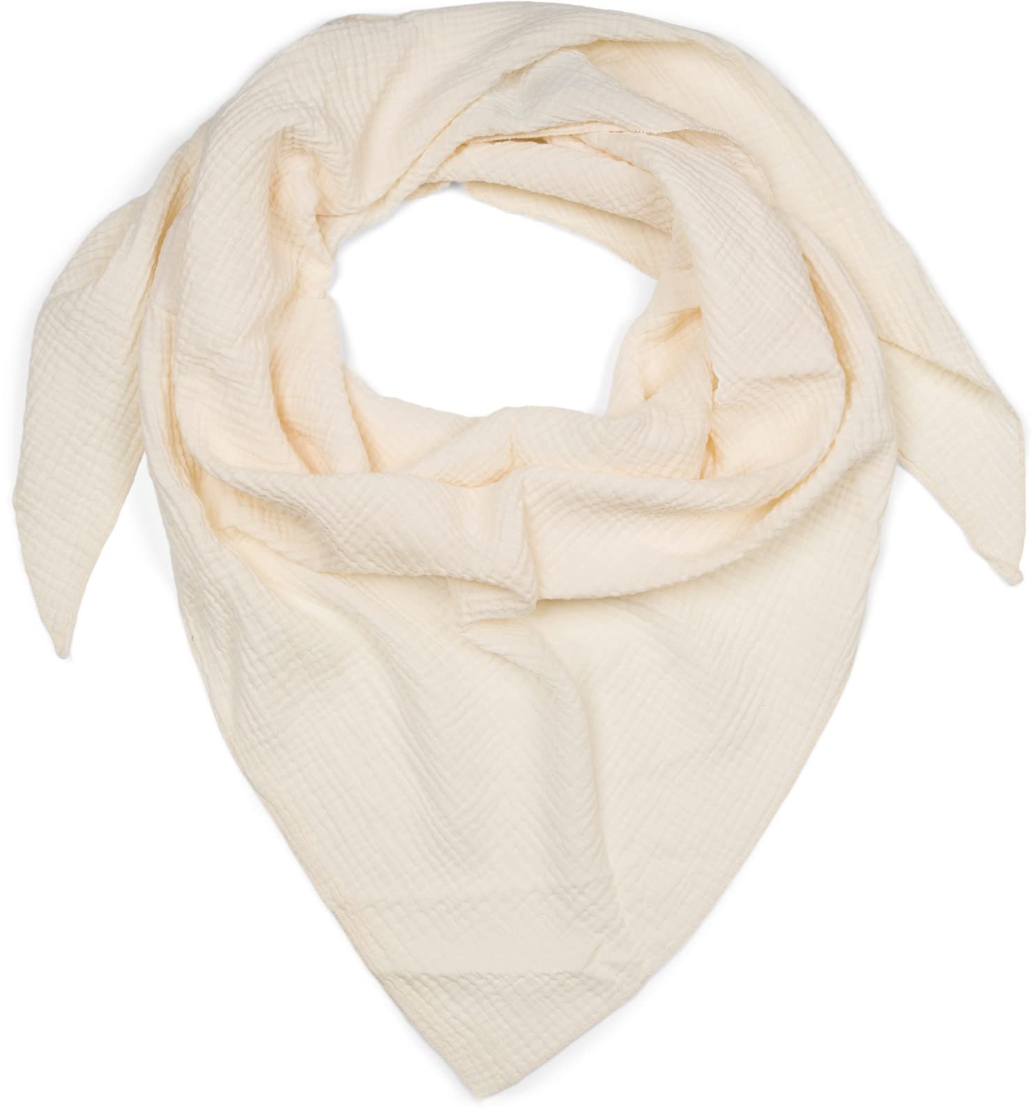 styleBREAKER pañuelo triangular de muselina para mujer hecho de algodón | pañuelo de cuello liso, suave y ligero | pañuelo con estilo para todo el año - Hecho en Italia, 196 x 84 cm