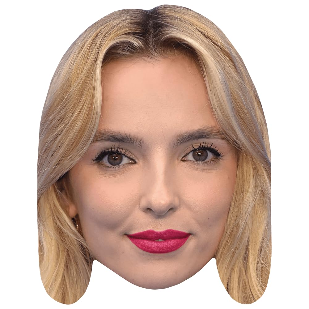 Jodie Comer (Lipstick) Celebrity Mask, Flat Card Face, Fancy Dress Mask