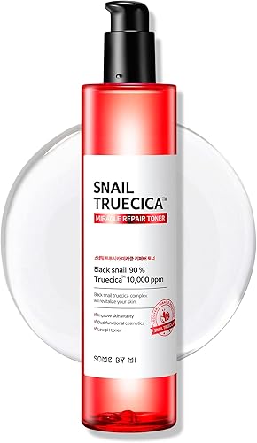 SOME BY MI Snail Truecica Miracle Repair Toner - 4.6 onzas, 4.6 fl oz, hecho de mucina de caracol para piel sensible, tóner facial de reparación