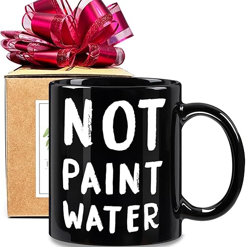 FALJIOK Divertida taza de café de agradecimiento para profesores de arte, no pintor de agua, regalos para artista, taza de café novedosa para
