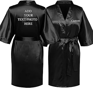 Custom Satin Robes for Women - Personalized Bridesmaid & Party Pajamas for Weddings, Quinceaneras & Birthday