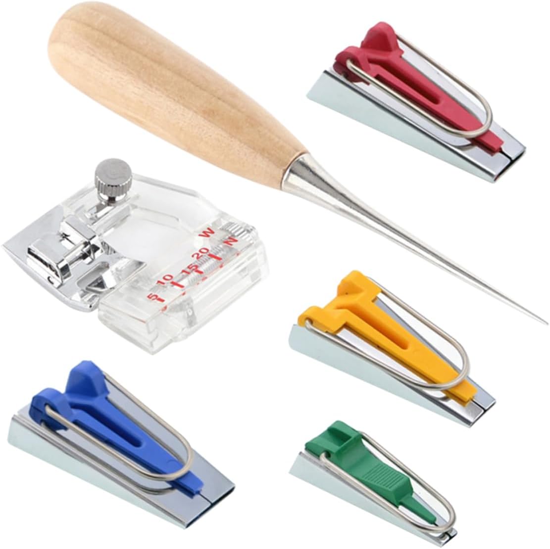 STOBOK 18pcs Colorful Binding Tape Maker Precision Sewing Tool Kit for Household Machines Create Bias Tapes Effortlessly Easy to Use Accessory for Sewing Projects