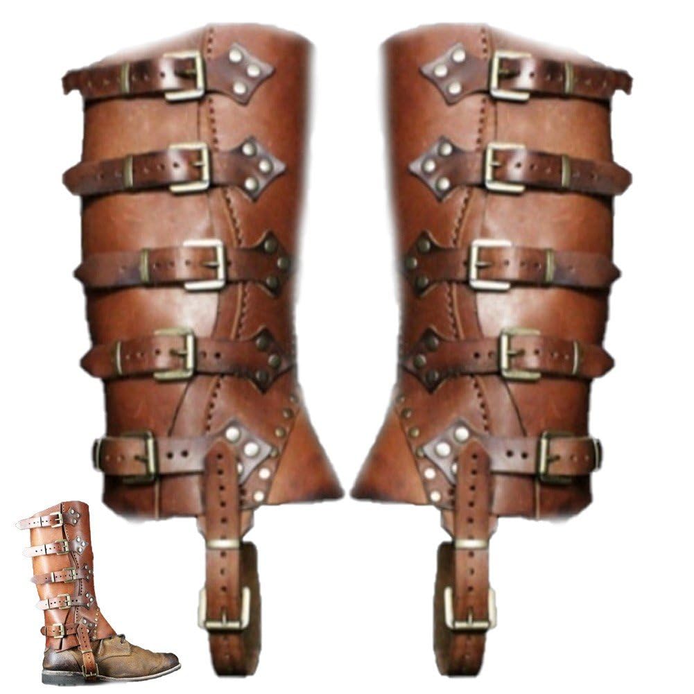 Couvre-chaussures en cuir de GN pour vivre pleinement votre immersion Viking Knight en festival