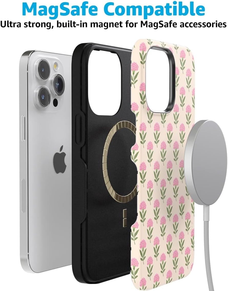 Casely iPhone 15 Pro Case | Jenna's Flowers | Fun on Weekdays | Bold Protective Design | Compatible with MagSafe - Image 7