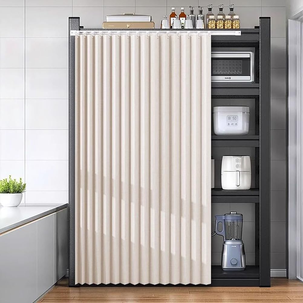 Rideau de placard coulissant haut de gamme, panneau textile adhésif blanc 330x200 cm