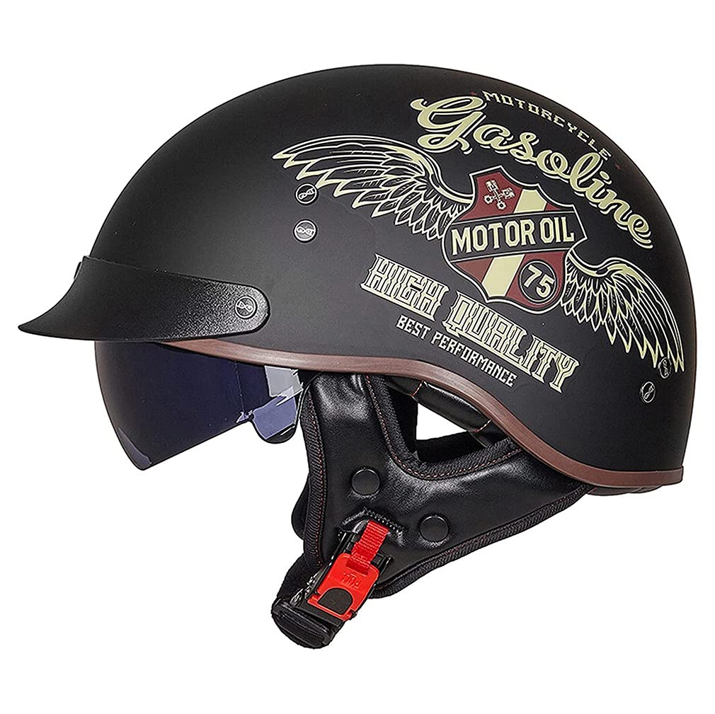 Kask motocyklowy kask motocyklowy z certyfikatem DOT/ECE kask Jet Scooter kask motocyklowy retro kask na skuter kask otwarty kask motocyklowy chopper kask antykolizyjny z wewnętrzną soczewką unisex