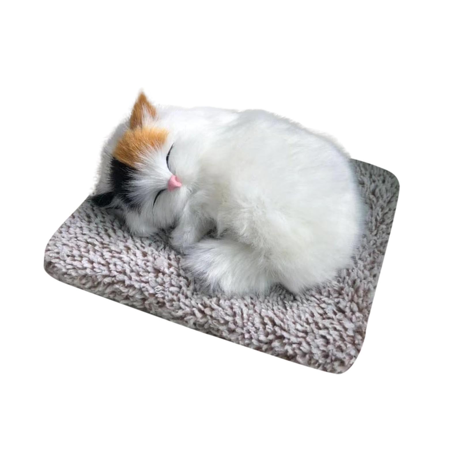 Adorable Sleeping Cat Toy with Meow Sounds Soft Cute Kitty Stuffed Animal Perfect for Kids Boys Girls (I, One Size) โ image 1