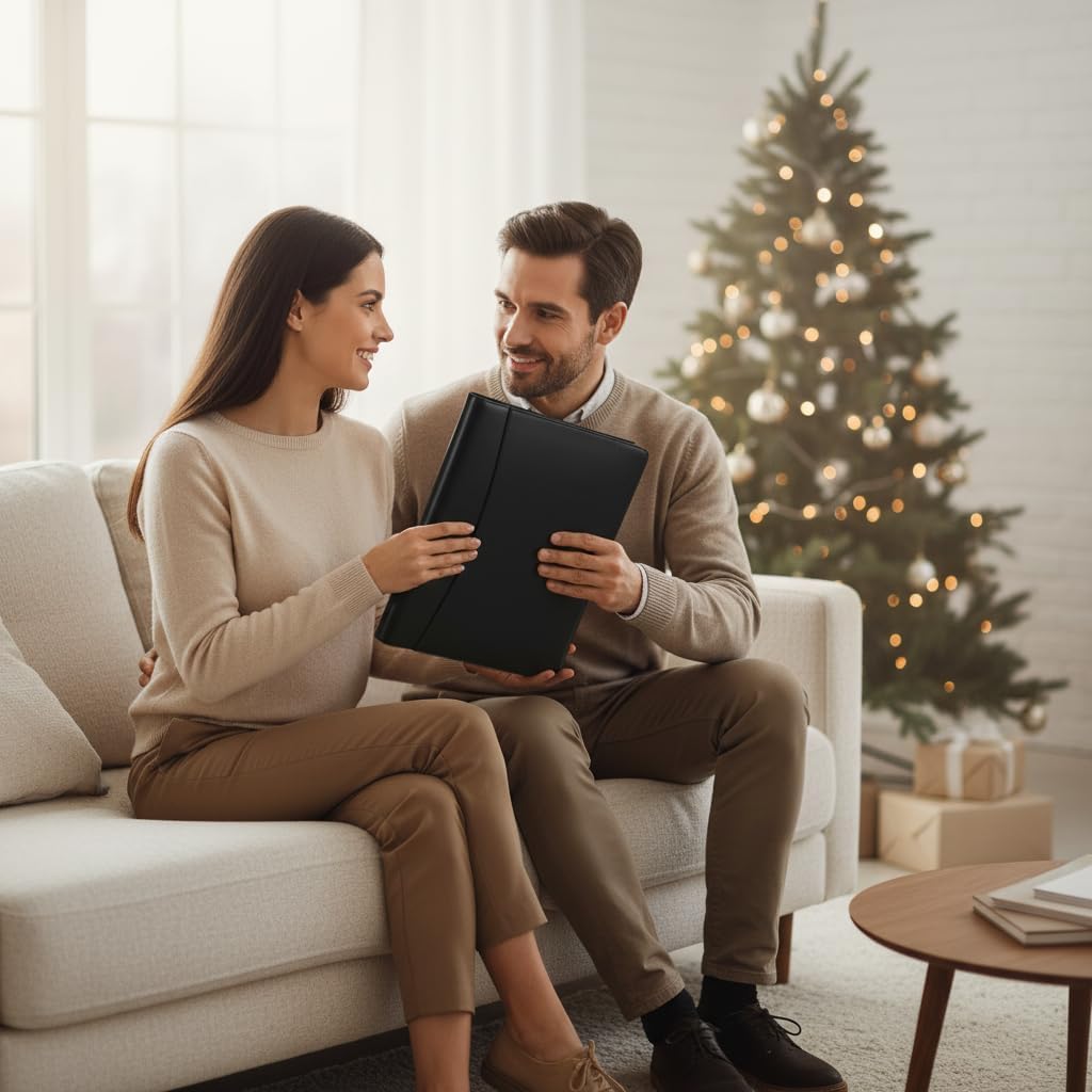 Professional Padfolio for Men & Women - Leather Portfolio Organizer with Note Pad, Zippered Closure, and Multiple Interior Pockets. Ideal for Business, Interviews, and Presentations. (Black) - Image 5