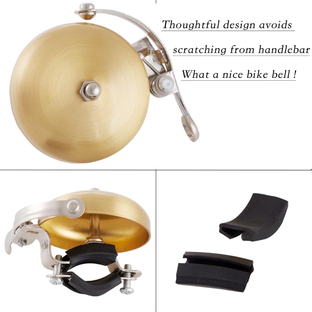 Bike Bell Bicycle Bell for Adult Bikes Brass Bike Bells Produced a Clear and Resonant Ringing Sound Fit for Handlebar 22.2-31.8mm City Bikes Cruisers Road Bikes MTB Bike Accessories - Image 5