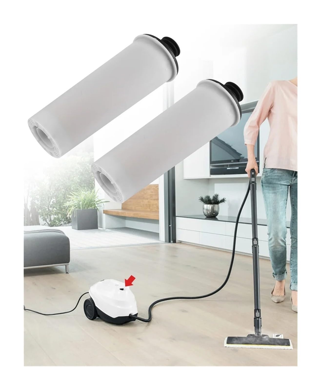 2 Stück Dampfreiniger-Kartuschen-Entkalkungsstift – kompatibel mit Karcher SC3-Serie (SC 3 Easyfix/SC3MX/SC3 127 V BR, Entkalkungsfilter)