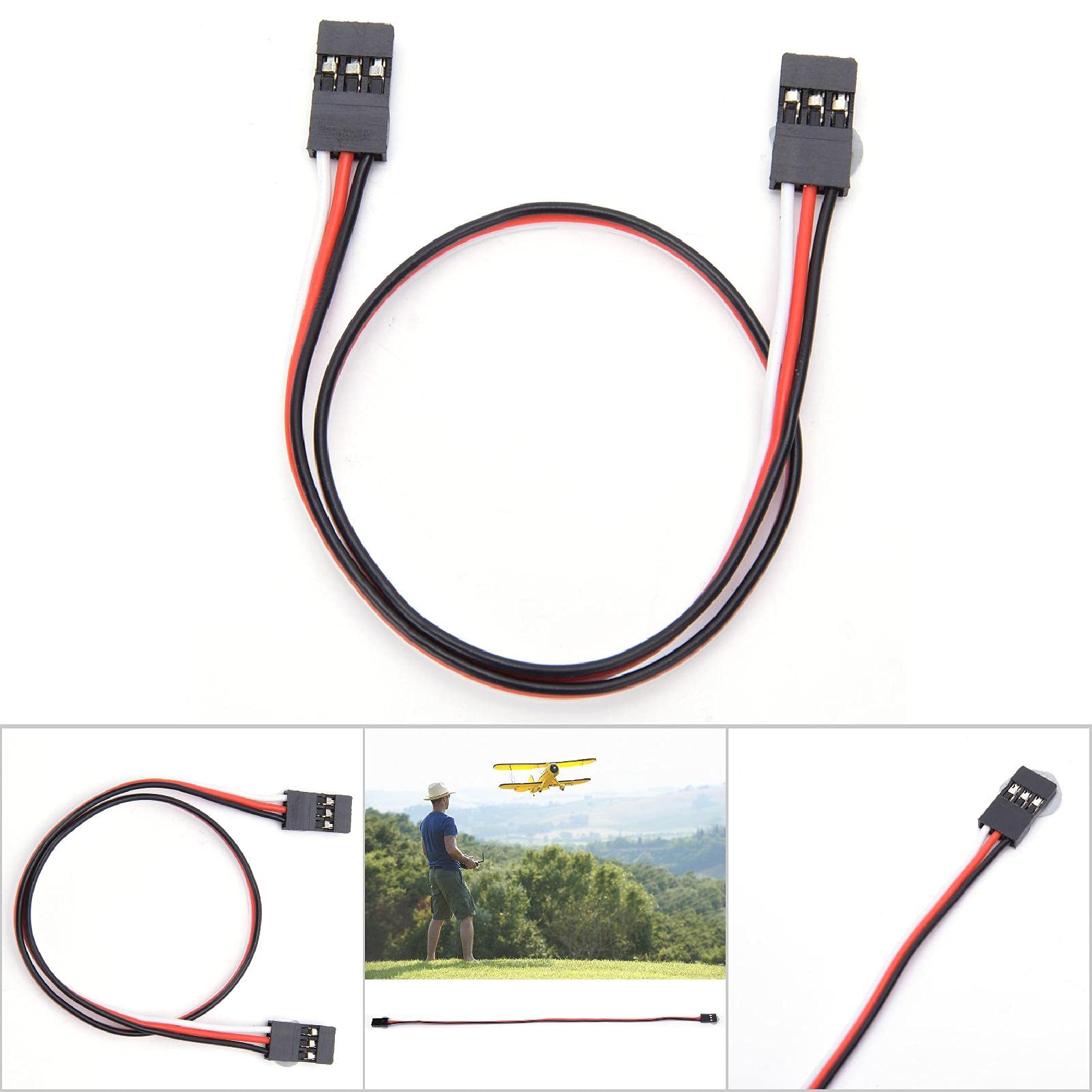 10 Servo-Verlängerungskabel 30 Cm – Stecker-zu-Stecker Für RC-Autos, Flugzeuge, Helikopter (JR-Stecker)