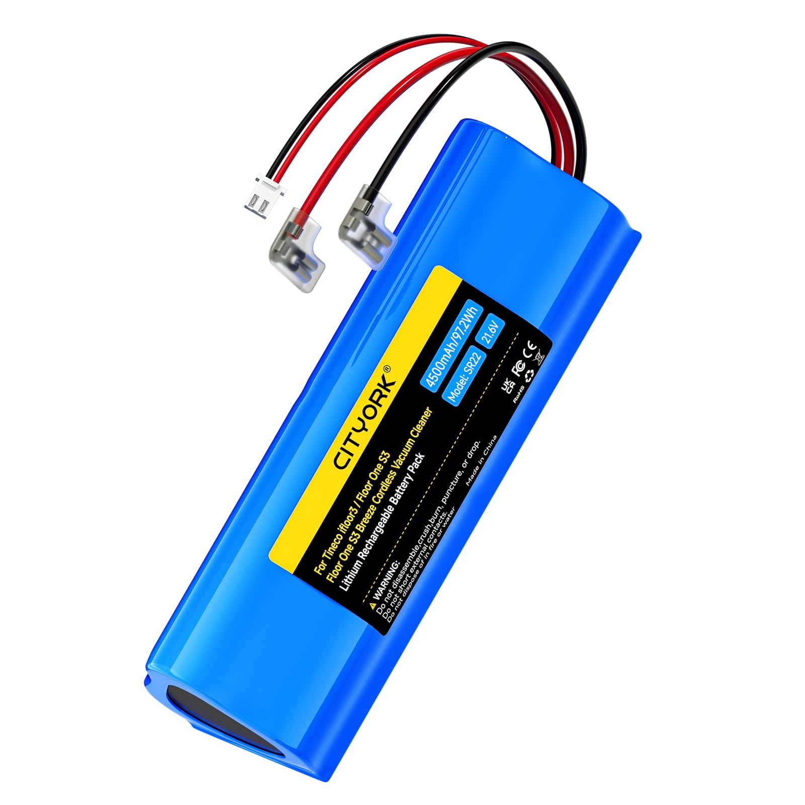 CITYORK 21,6 V 4500 mAh batteria di ricambio compatibile con Tineco Floor One S3, Floor One S3 Breeze Cordless Vacuum Cleaner